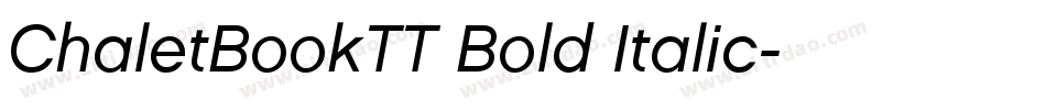 ChaletBookTT Bold Italic字体转换